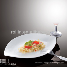 2015White fine crockery tableware serving plate for star hotel & restaurant use